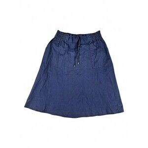 Kancy Kole Navy A-Line Drawstring Skirt XL